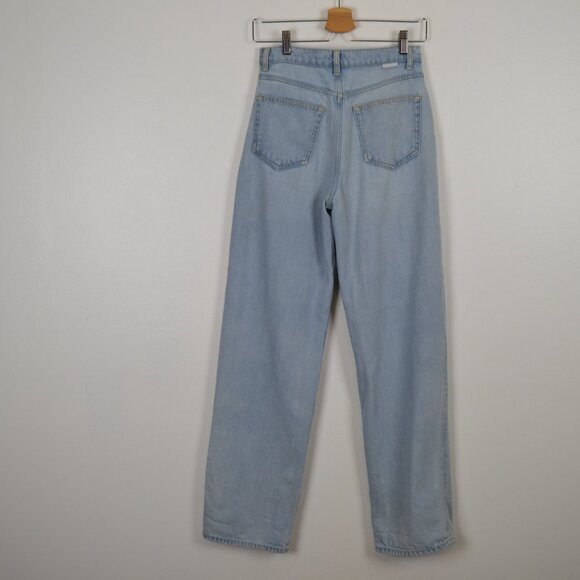 Boyish The Ziggy High Rise Button Fly Straight Leg Womens 24 Relaxed Blue Jeans - Picture 4 of 10